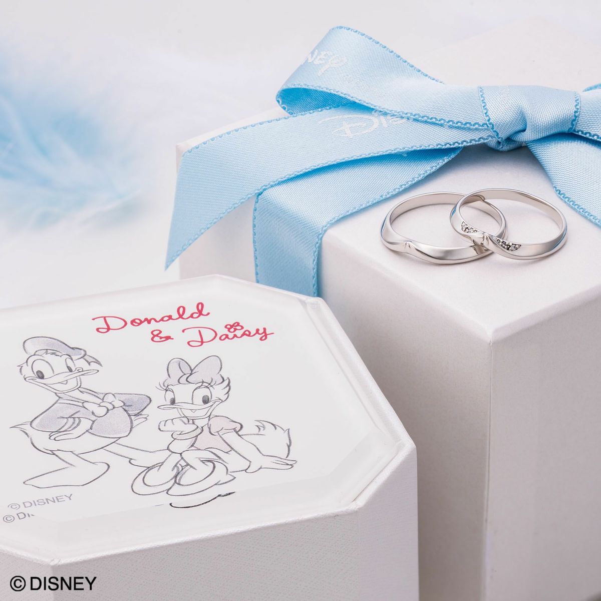 ディズニー 「ドナルド＆デイジー」プラチナ950 マリッジリング 結婚指輪 DIPR010L&DIPR010M