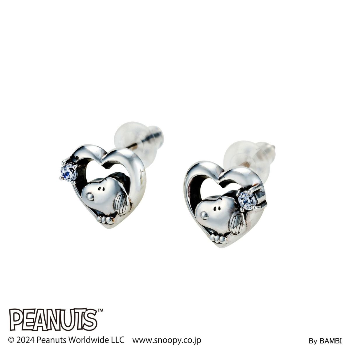 スヌーピー PEANUTS ハート シルバー ピアス PNT-P001SV